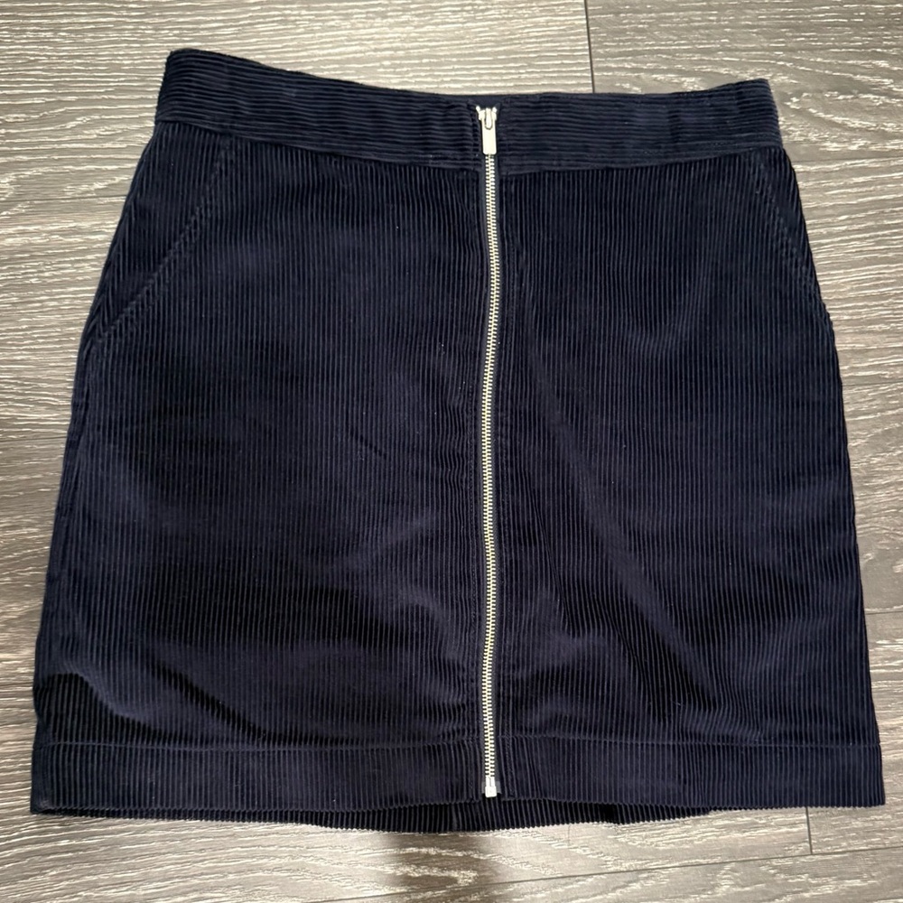 GAP Dark Blue Corduroy Mini Skirt with Zipper